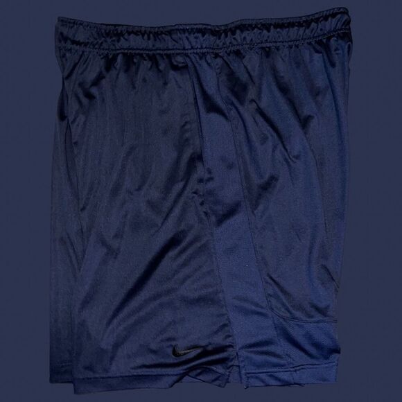 Mens Nike Dri Fit Navy Black Swoosh Athletic Shorts Size 2XL XXL - Picture 2 of 5